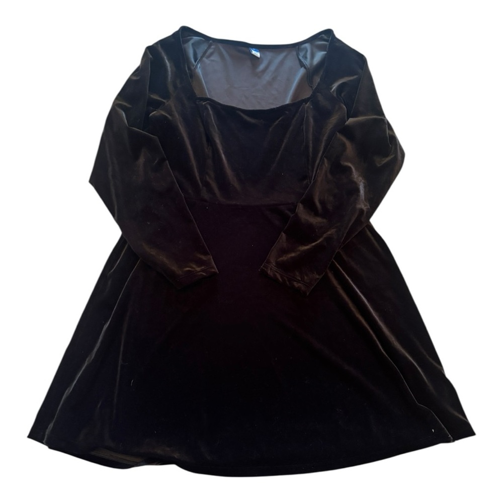 Old Navy Black Velour Dress Size Extra Large (XL) - Picture 4 of 6
